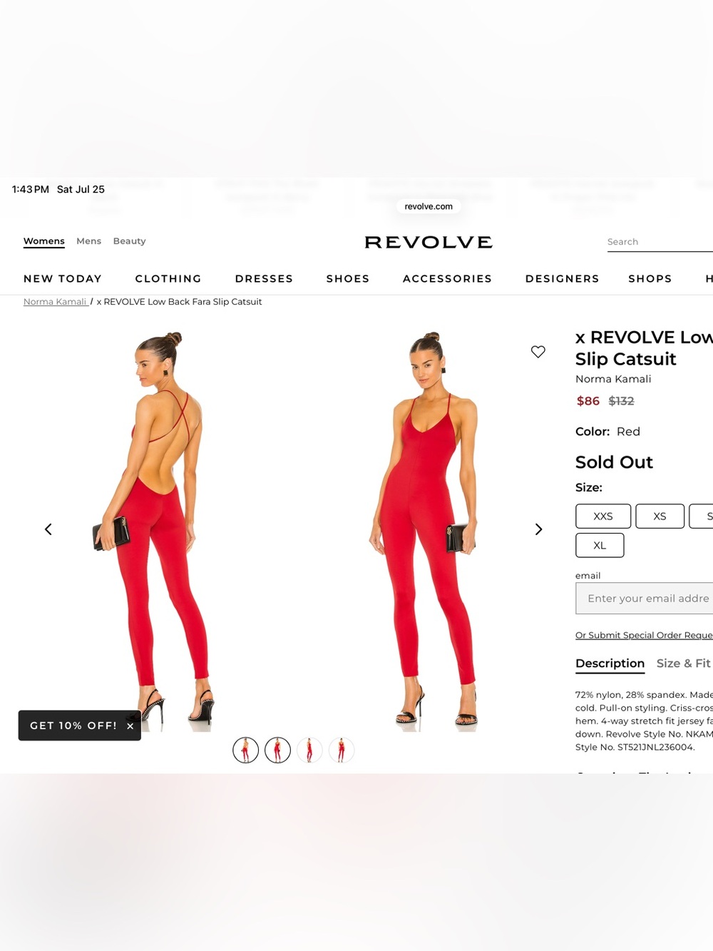 Norma Kamali catsuit Revolve